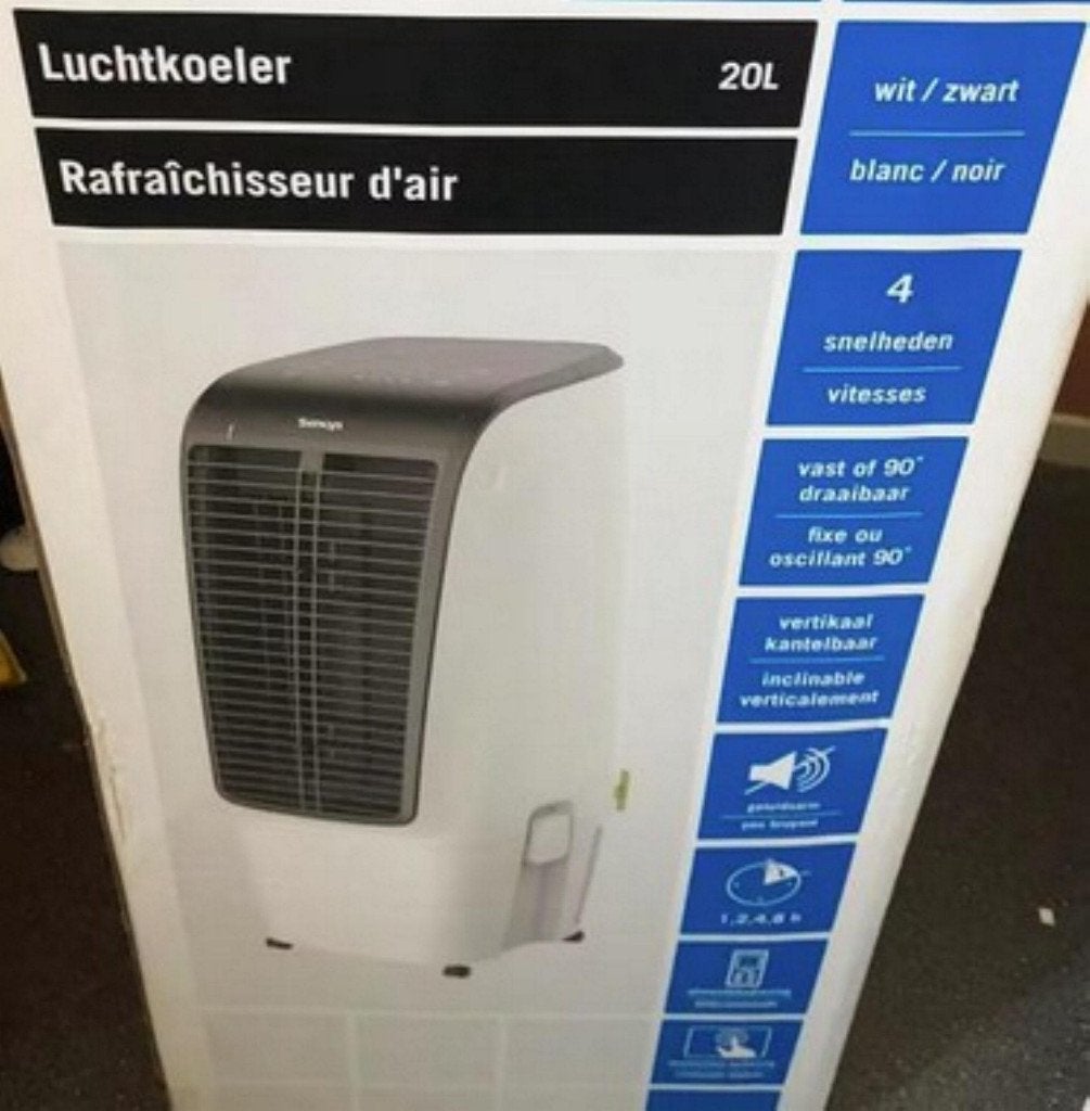Sencys luchtkoeler Aircooler Ventilator DF-AF2850C 45W, Timer, Gebruikt, Verzenden, 3 snelheden of meer