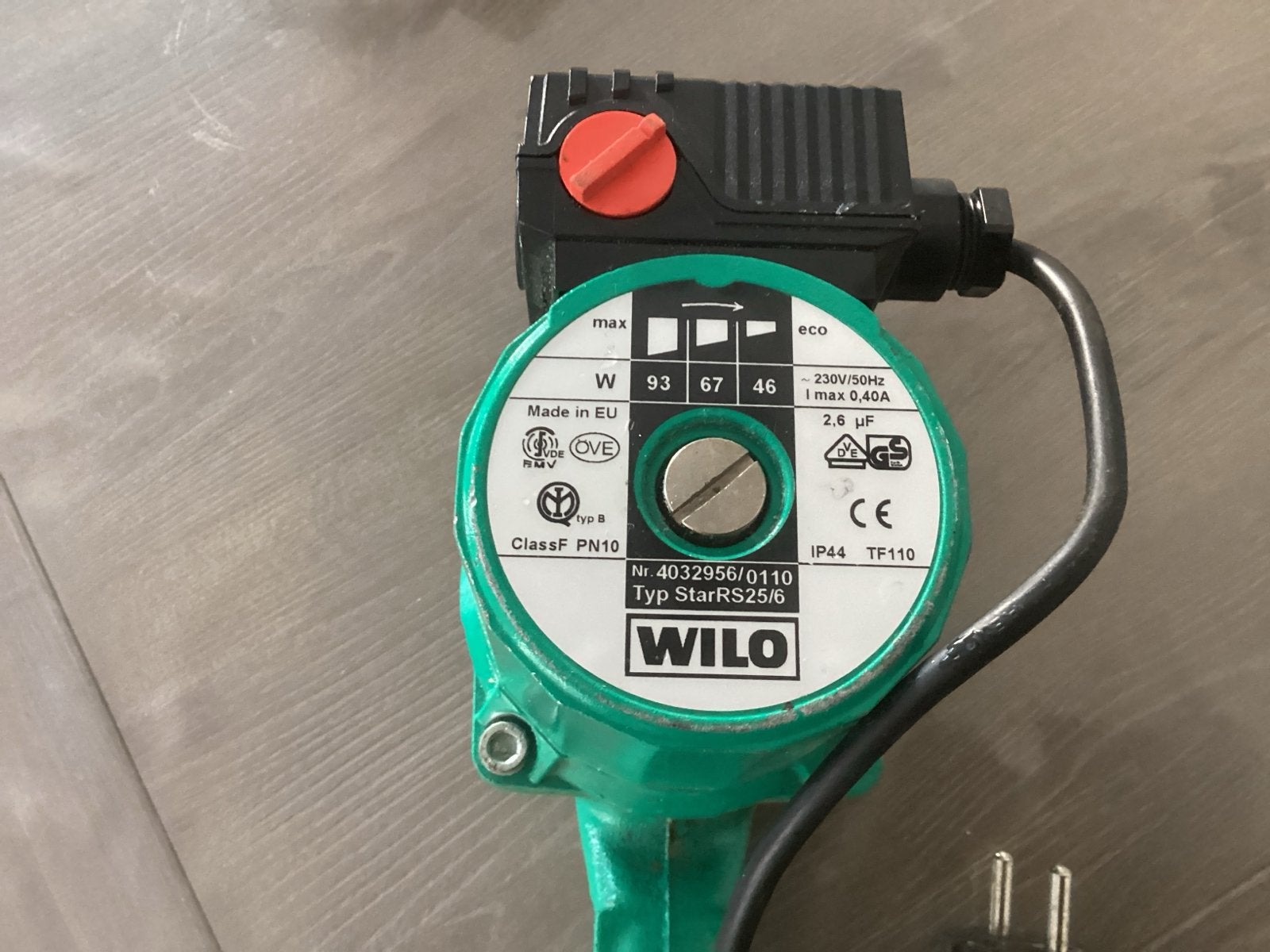 WILO Star RS25/6 circulatiepomp voor CV-installatie, Gebruikt, Minder dan 30 cm, Overige typen, Minder dan 60 cm