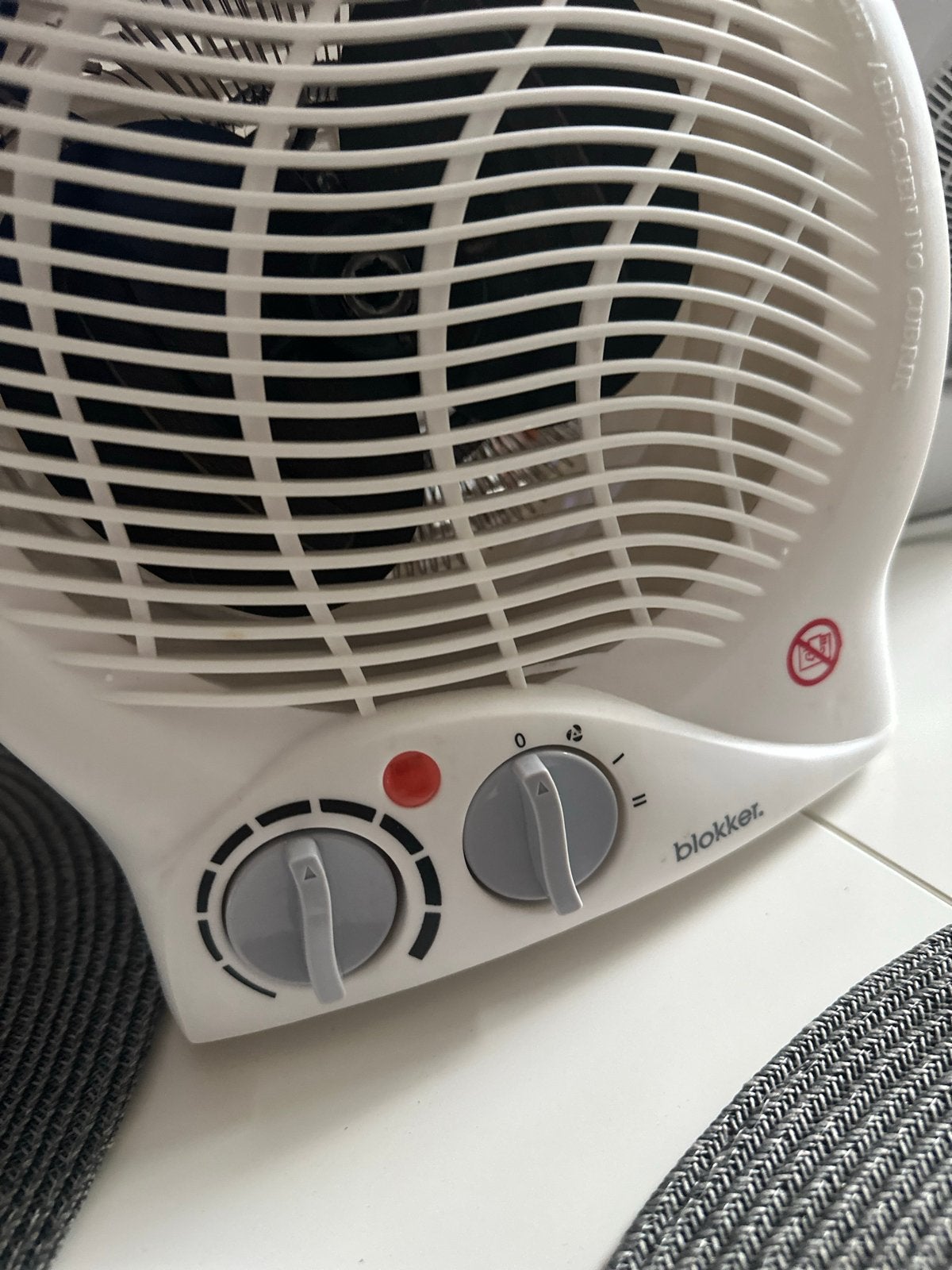 Blokker Compacte Elektrische Ventilatorkachel, Witgoed en Apparatuur, Airco's, Zo goed als nieuw, Minder dan 60 m³, 2 snelheden
