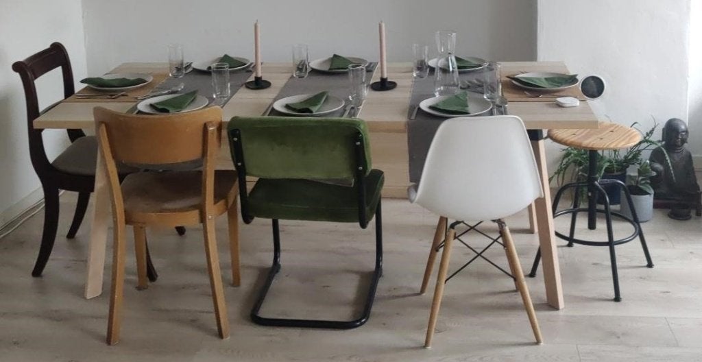Gratis Grote 8 Persoons Eetkamer Tafel IKEA Ypperlig, Huis en Inrichting, Ophalen, Gebruikt, 200 cm of meer, 50 tot 100 cm