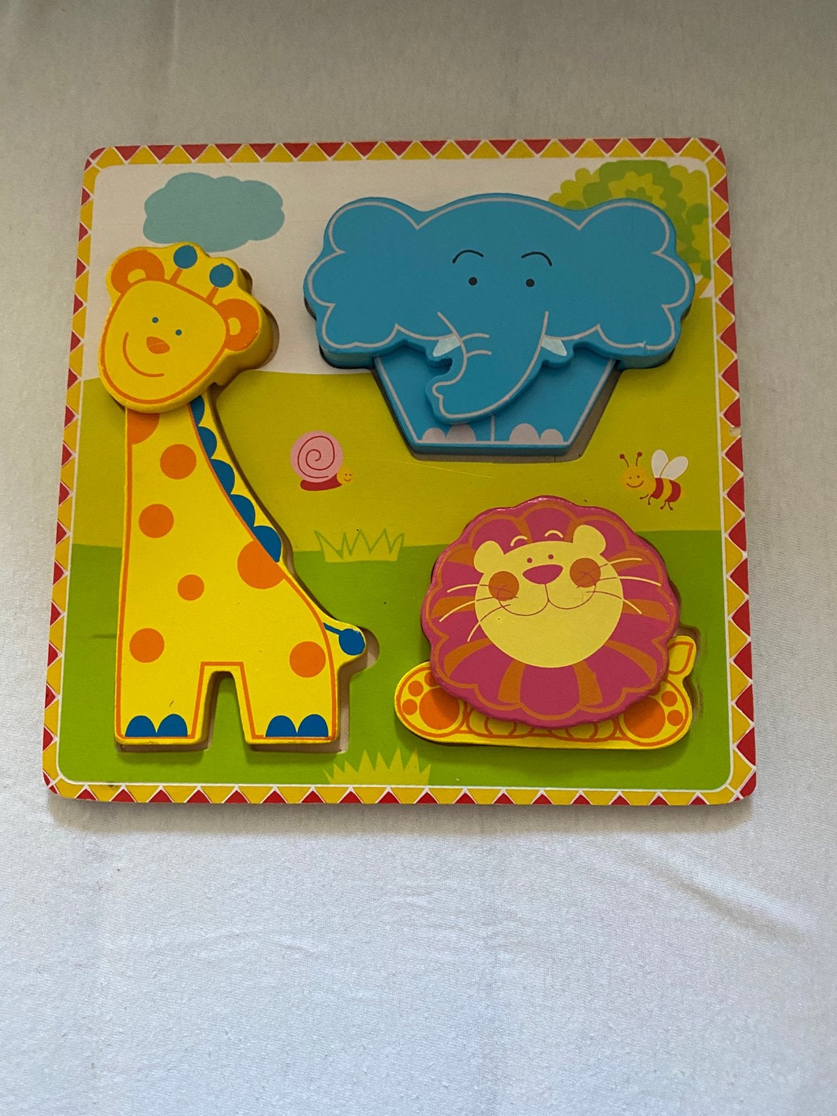 Houten dierenpuzzel, Ophalen of Verzenden, 10 tot 50 stukjes, Zo goed als nieuw, Van hout