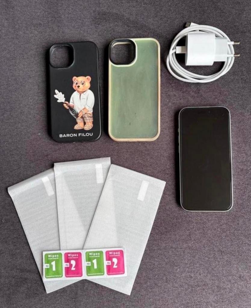 iPhone 15 in uitstekende staat, Telecommunicatie, Mobiele telefoons | Apple iPhone, 128 GB, IPhone 15, Wit, Ophalen of Verzenden