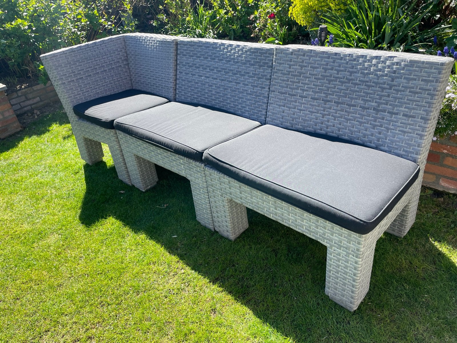 Zo goed als nieuw tuinstel met all weather kussens, Tuin en Terras, 3 zitplaatsen, Ophalen of Verzenden, Zo goed als nieuw, Wicker