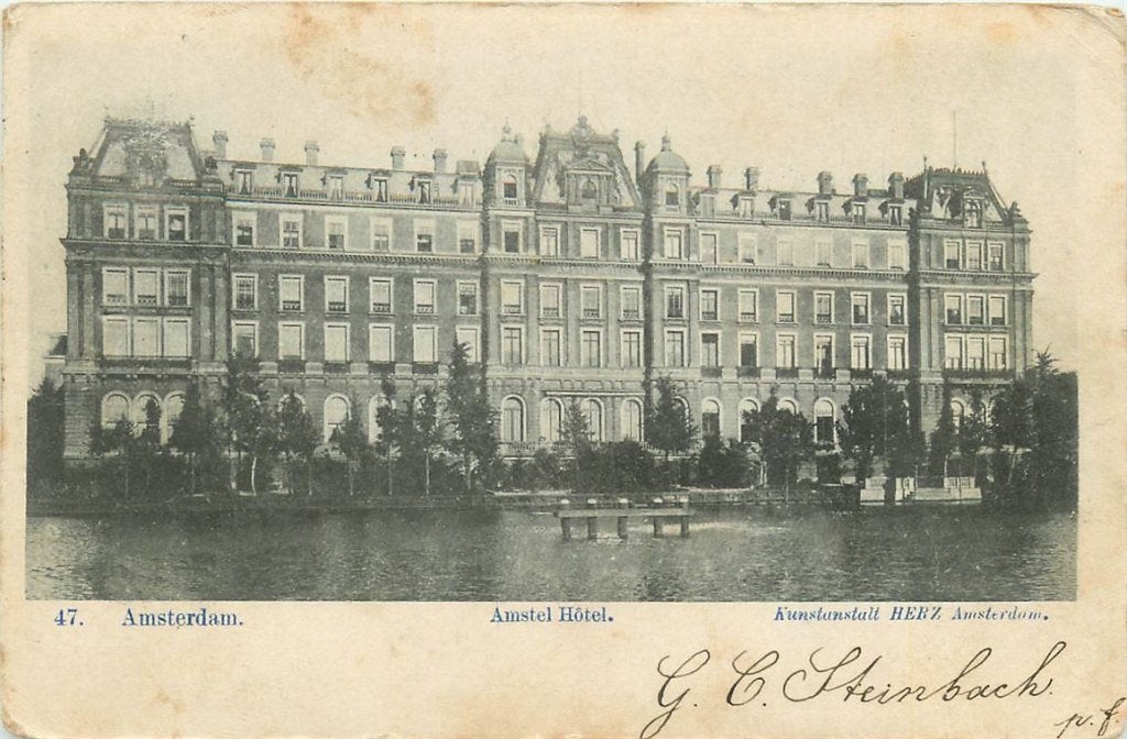 378-357-025 Amsterdam Amstel Hotel, Verzamelen, Ophalen of Verzenden, Voor 1920, Noord-Holland