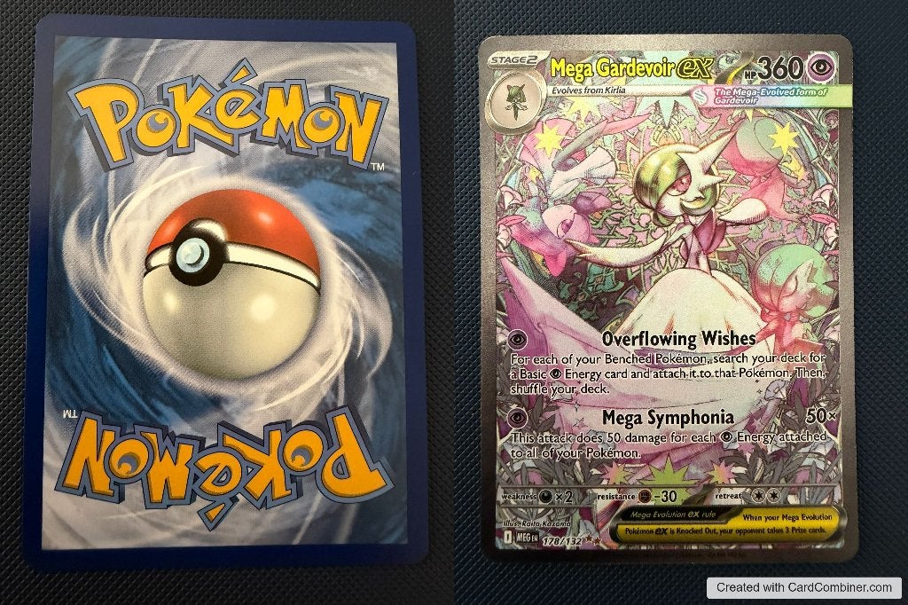 Mega Gardevoir EX (178), Ophalen, Zo goed als nieuw, Losse kaart, Foil