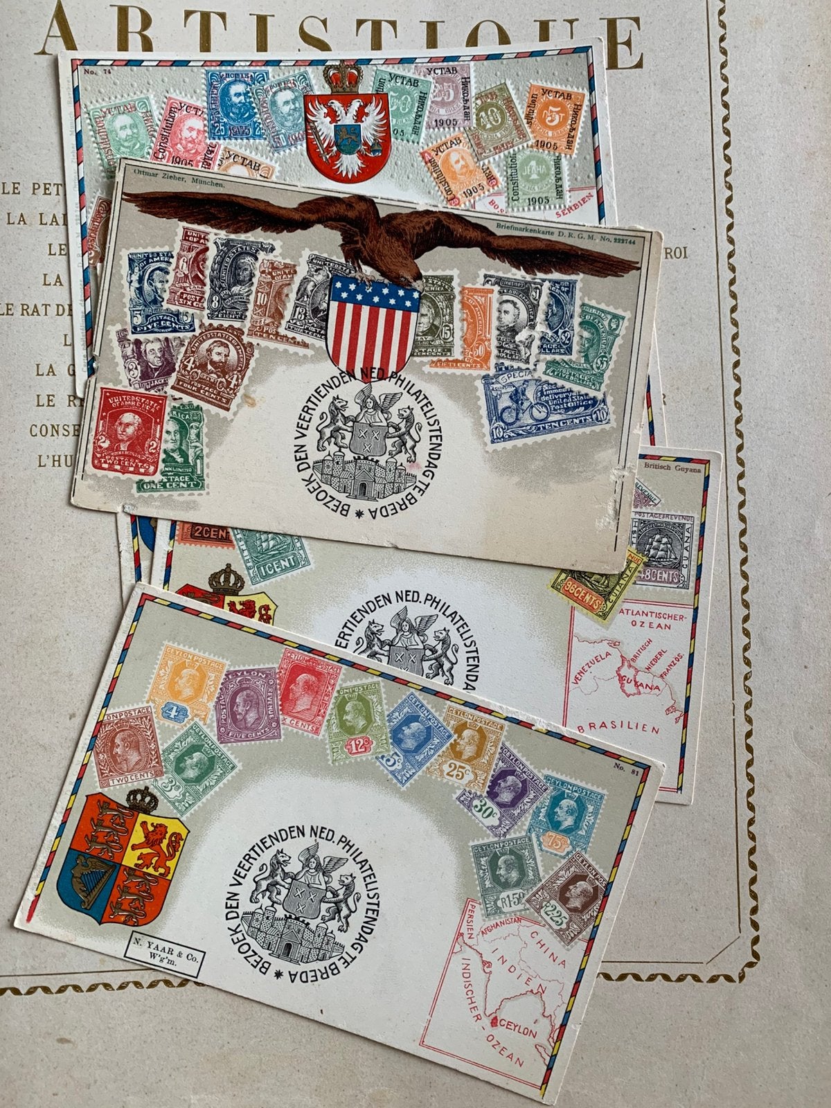 5x postzegelansichtkaart (SL), Ophalen of Verzenden, 1920 tot 1940, Ongelopen, Overige thema's