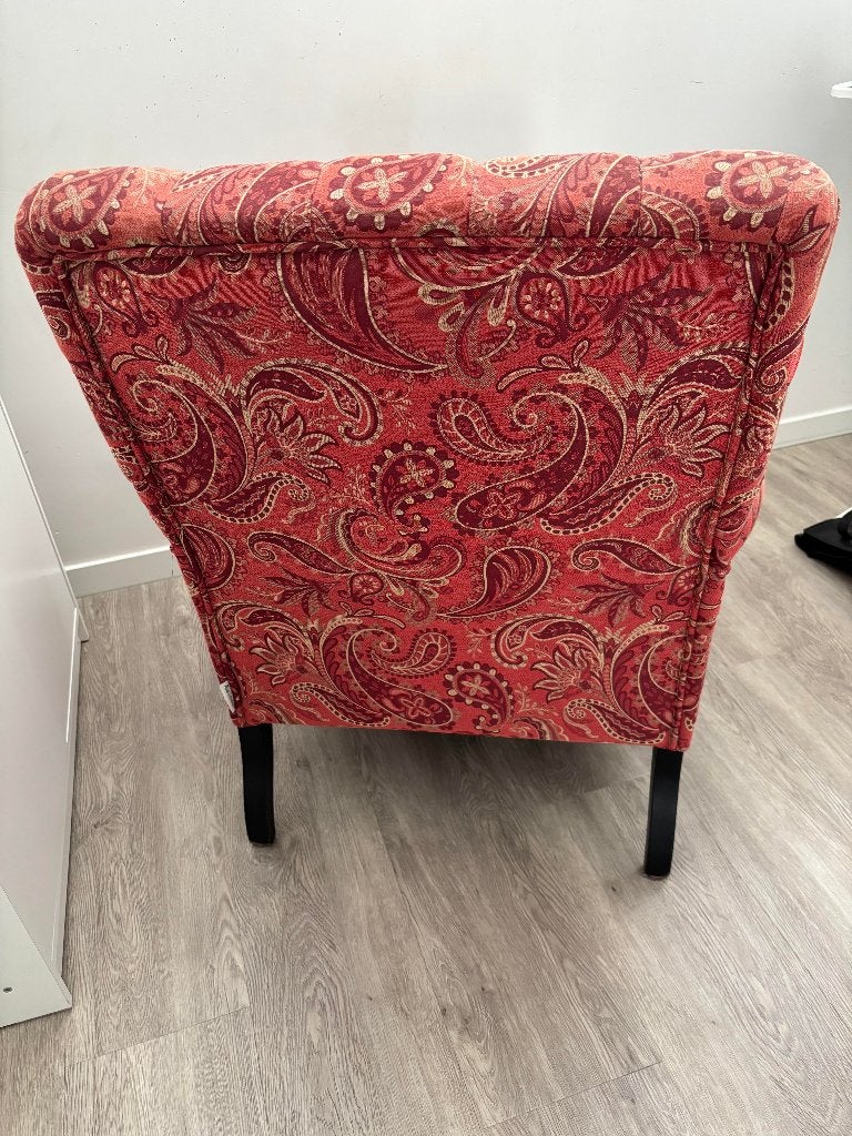 Chesterfield stoel, Huis en Inrichting, Fauteuils, Ophalen, Gebruikt, 75 tot 100 cm, Stof