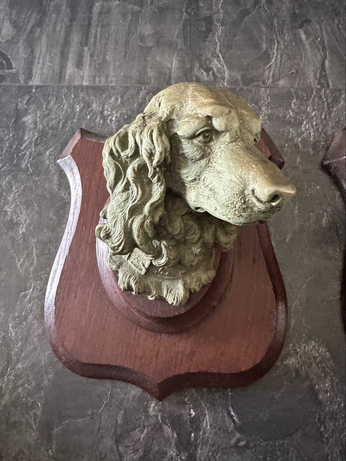 Plaquettes Prosper Lecourtier - Hondenkoppen (2 stuks), Antiek en Kunst, Ophalen of Verzenden
