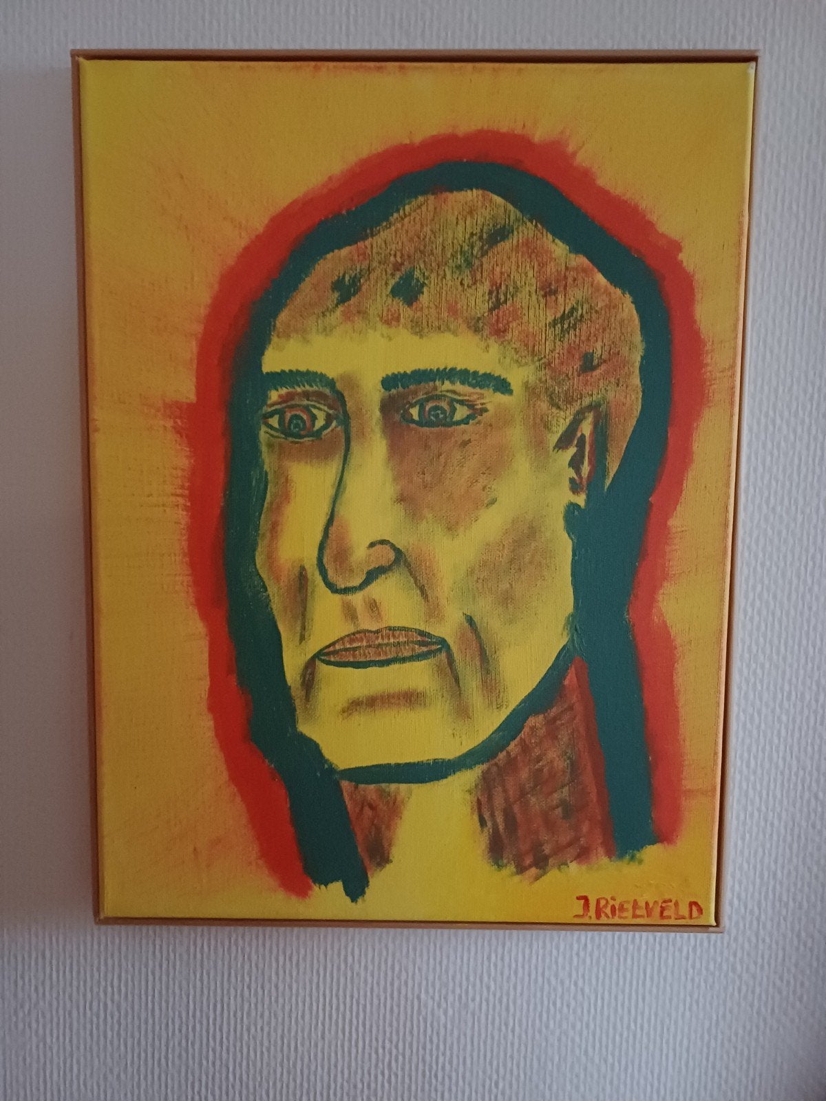 schilderij 30x40cm acryl gesigneerd, Antiek en Kunst, Ophalen