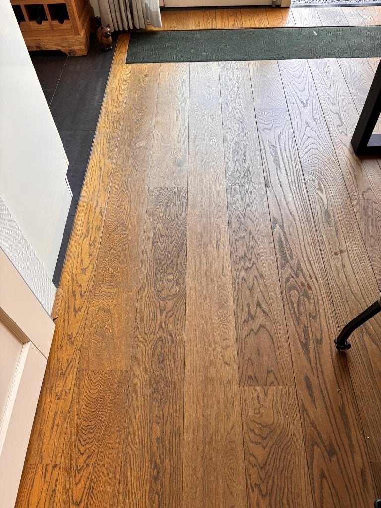 Parketvloer massief eiken 35 vierkante meter., Doe-het-zelf en Verbouw, Gebruikt, 50 tot 150 cm, 10 m² of meer, 10 tot 30 cm