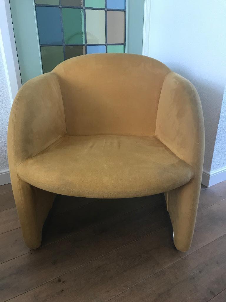 Artifort Ben chair stoel fauteuil geel suede, Huis en Inrichting, Fauteuils, Ophalen, 75 tot 100 cm, Zo goed als nieuw, Nvt