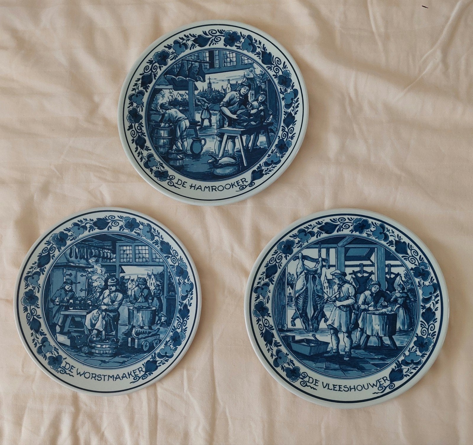 3 Delfts Blauwe borden van Royal Goedewaagen, Ophalen of Verzenden