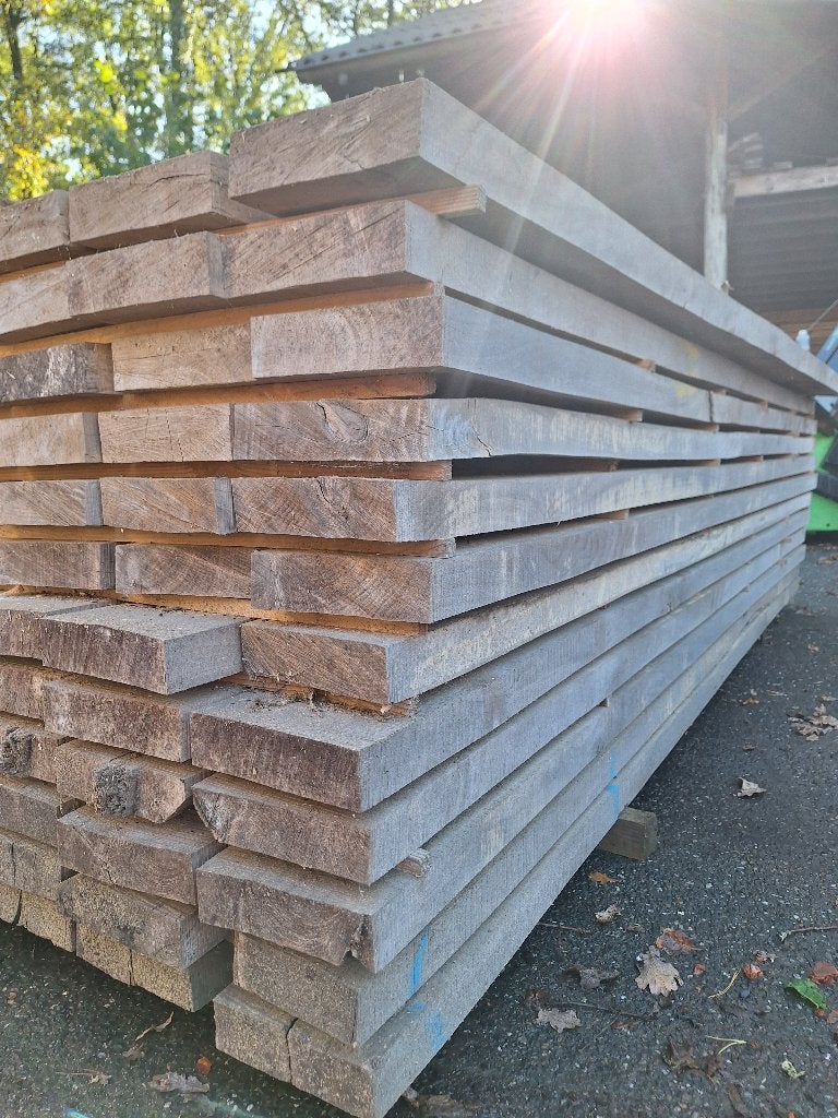 Spalted beuken balken 200x50 mm – 60 stuks winddroog, Ophalen, Nieuw, 250 cm of meer, Balken
