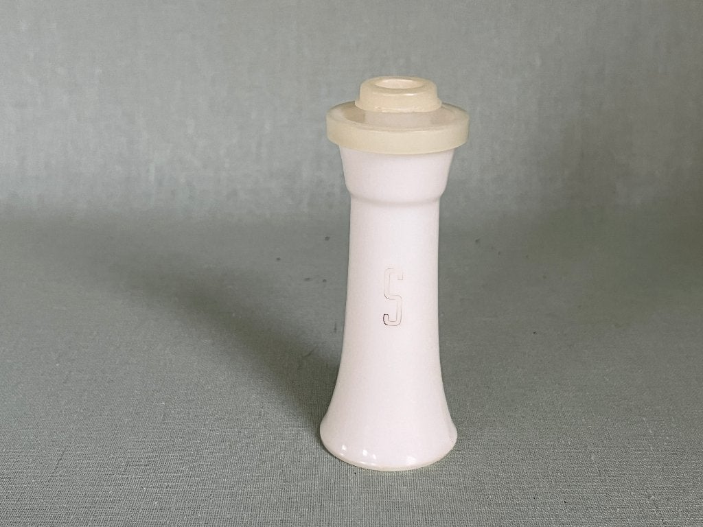 Retro vintage Tupperware zoutvaatje (vorm zandloper), Ophalen of Verzenden, Gebruikt, Wit, Overige typen
