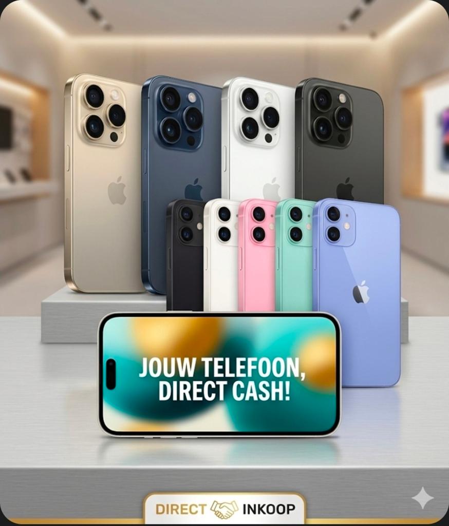 Direct Cash voor je iPhone of Samsung!  Snel Opgehaald!, Ophalen of Verzenden, Zo goed als nieuw, Zwart, 128 GB