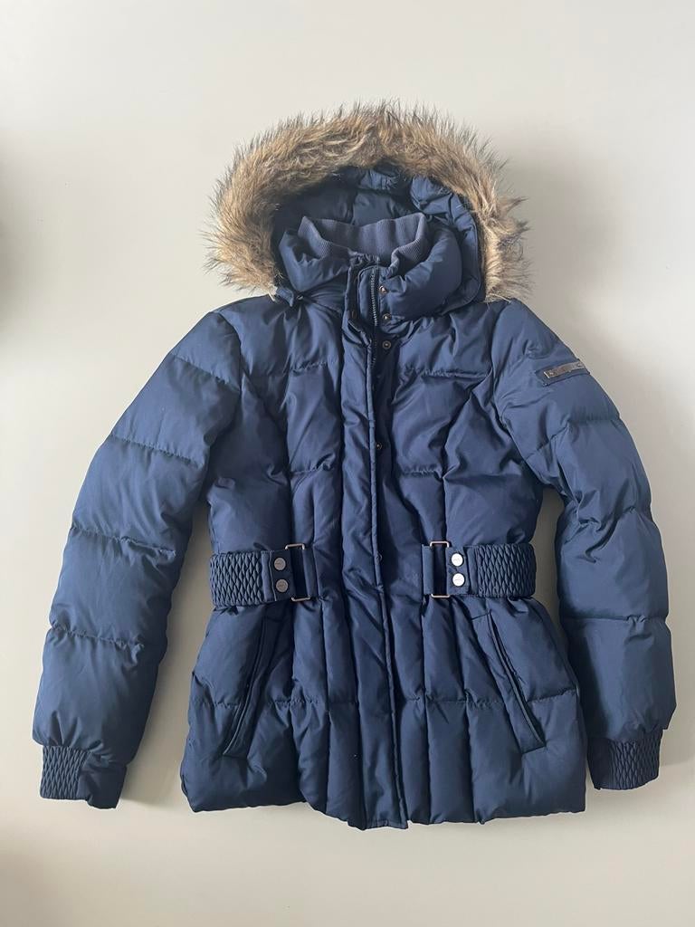 Winterjas dames meiden maat M, Ophalen of Verzenden, Zo goed als nieuw, Maat 38/40 (M), Blauw