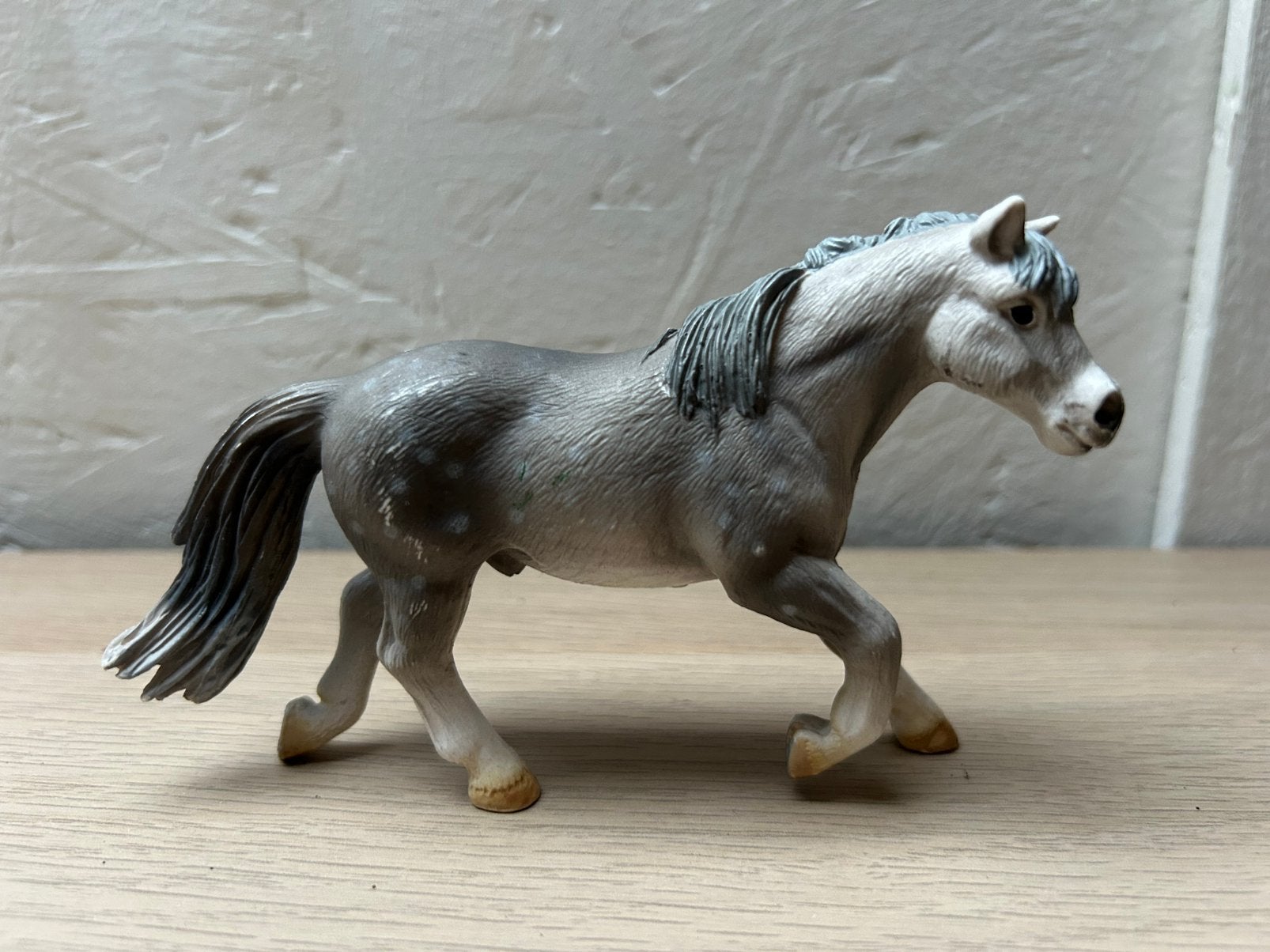 Schleich grijze rijpony, Ophalen of Verzenden, Zo goed als nieuw, Paard, Beeldje of Figuurtje