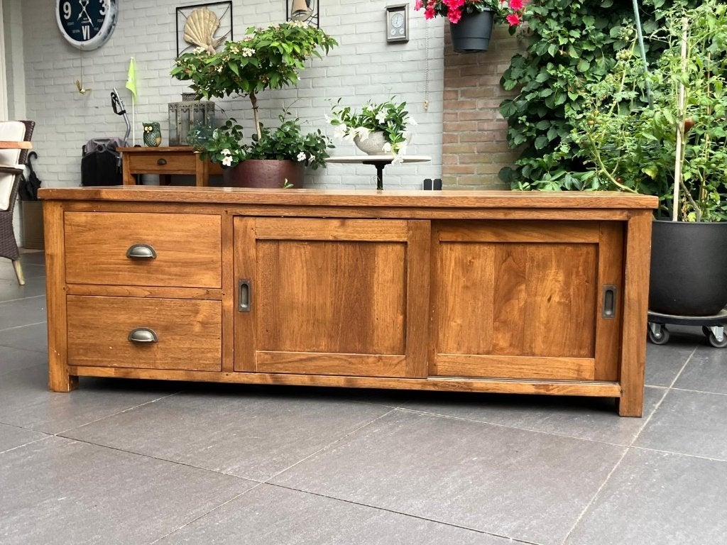 Televisie meubel, Ophalen, Gebruikt, Teakhout, 50 tot 100 cm