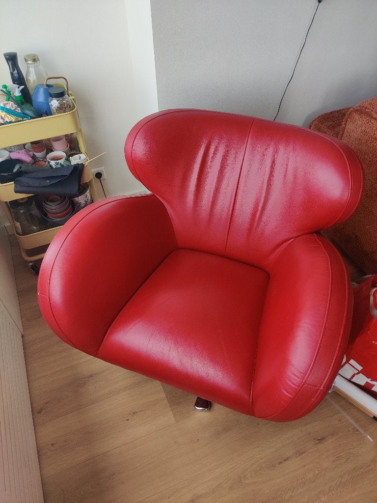 Leren relax fauteuil - kuka, Ophalen, Zo goed als nieuw, 50 tot 75 cm, Leer