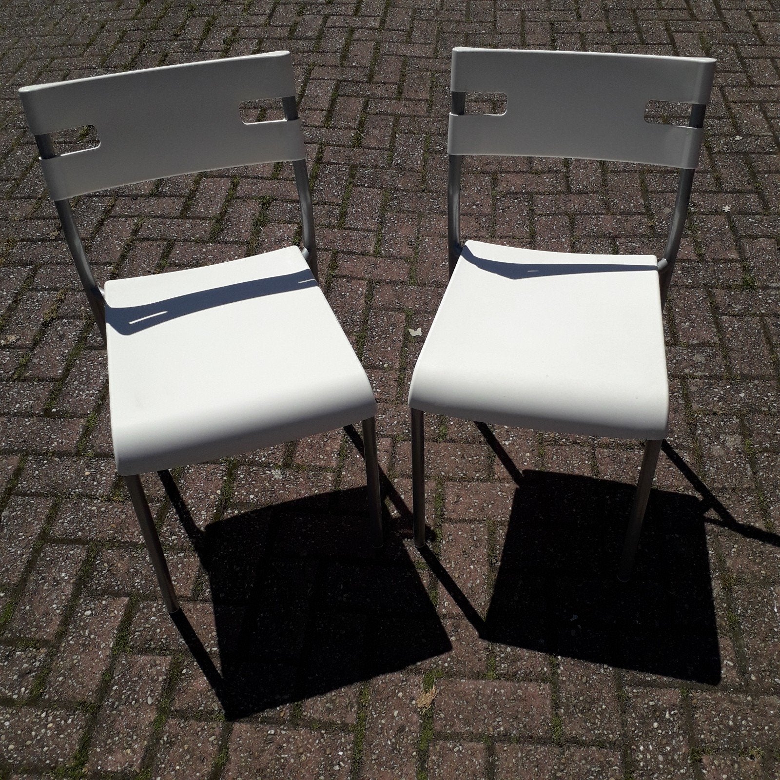 IKEA Laver stapelstoelen - Wit (2 stuks), Ophalen, Modern, Stapelbaar, Twee, Wit