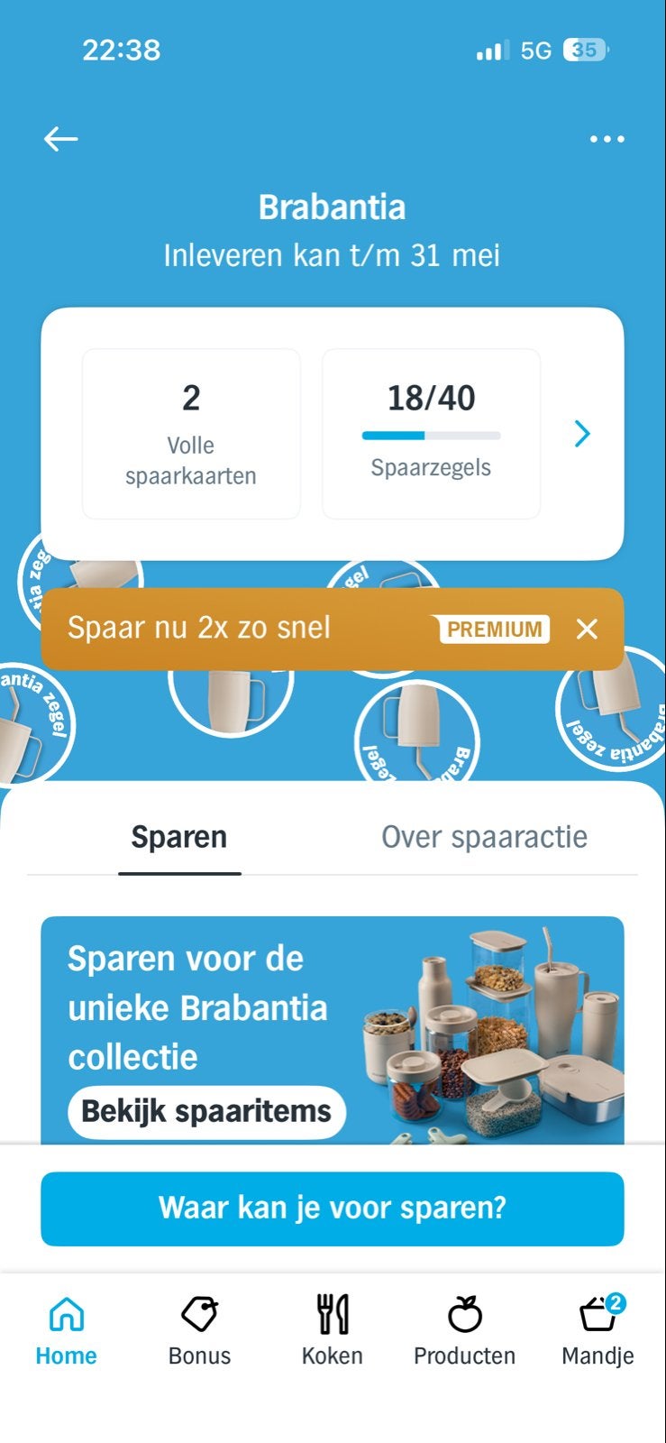 Brabantia spaarzegels - unieke collectie, Ophalen of Verzenden, Nieuw, Merk