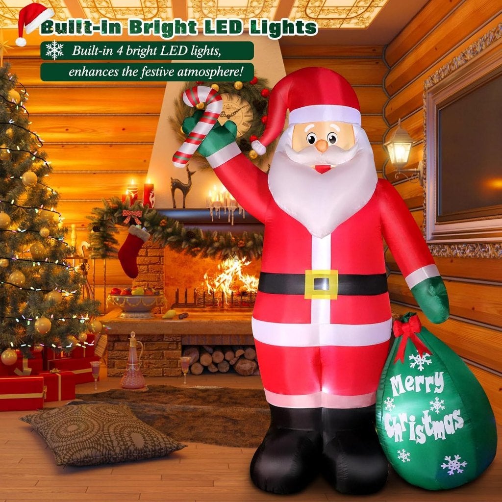 Enorme Kerstman Verlicht 8 Led's & Blower. 240cm IP44, Ophalen of Verzenden, Nieuw