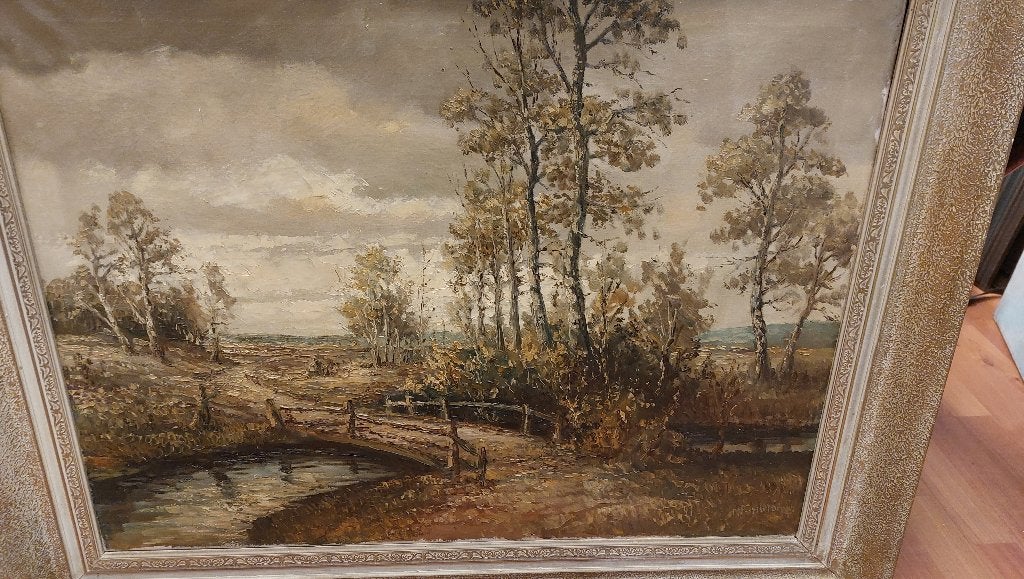 Landschap door A.L.Vorstermans (1902-1987), Ophalen, Doek, Impressionistisch, Landschap