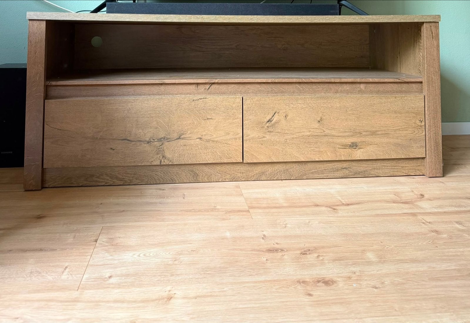 Modern Tv meubel met lades - 130,5cm breed, Ophalen, Gebruikt, 100 tot 150 cm, Minder dan 100 cm