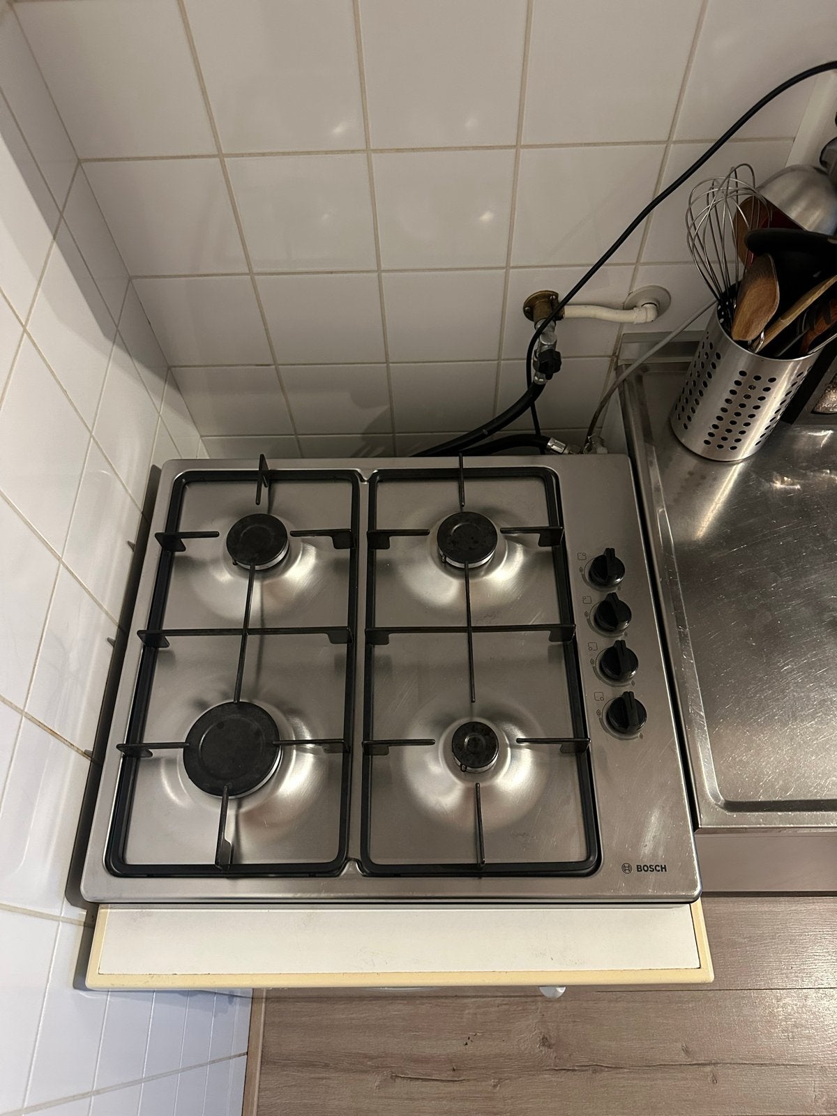 Bosch Kookplaat Gasstel - 4 Kookzones, Witgoed en Apparatuur, Kookplaten, Ophalen, 4 kookzones, Zo goed als nieuw, Energieklasse A of zuiniger