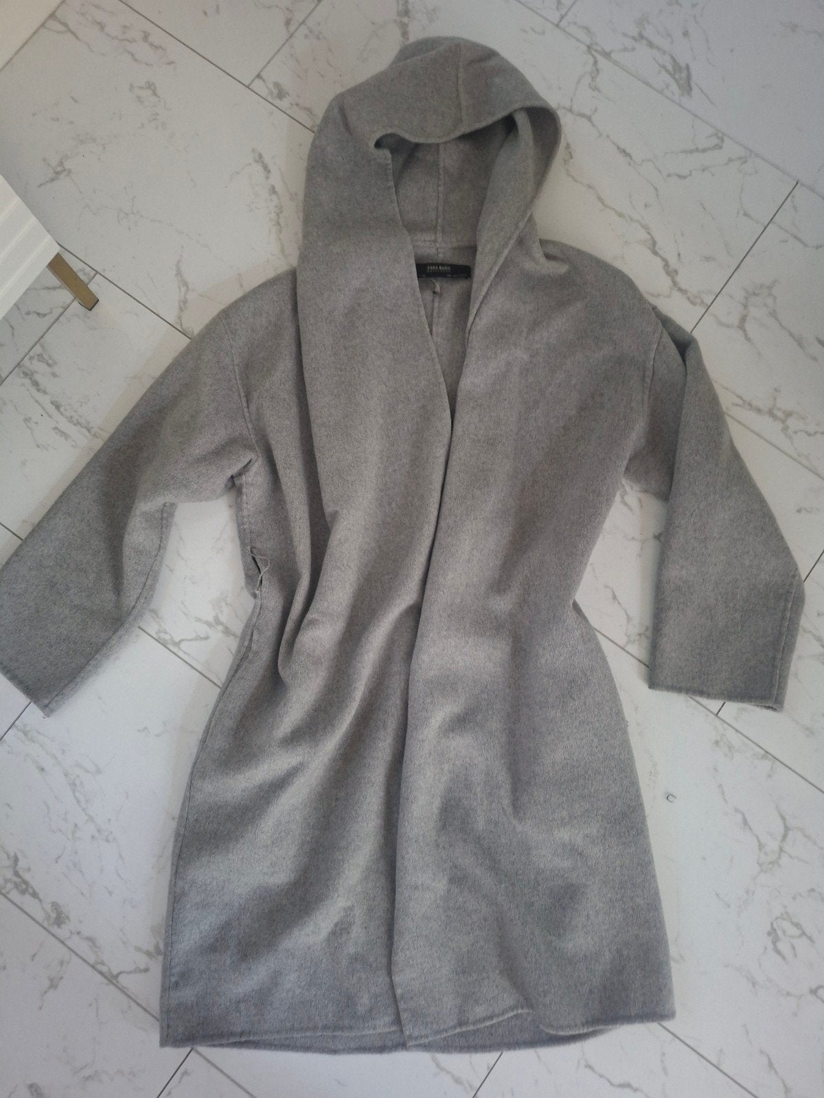 Zara Basic Grijze Gebreide Cardigan met Capuchon, Ophalen of Verzenden, Zo goed als nieuw, Maat 36 (S), Zara Basic
