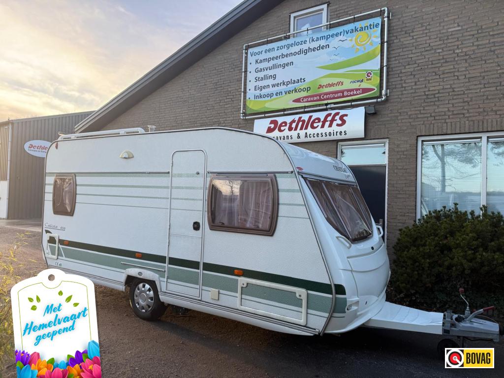 Chateau Calista 450 voortent+mover halfautoma, Caravans en Kamperen, Caravans, Overige typen, Chateau, 750 - 1000 kg, 4 tot 5 meter