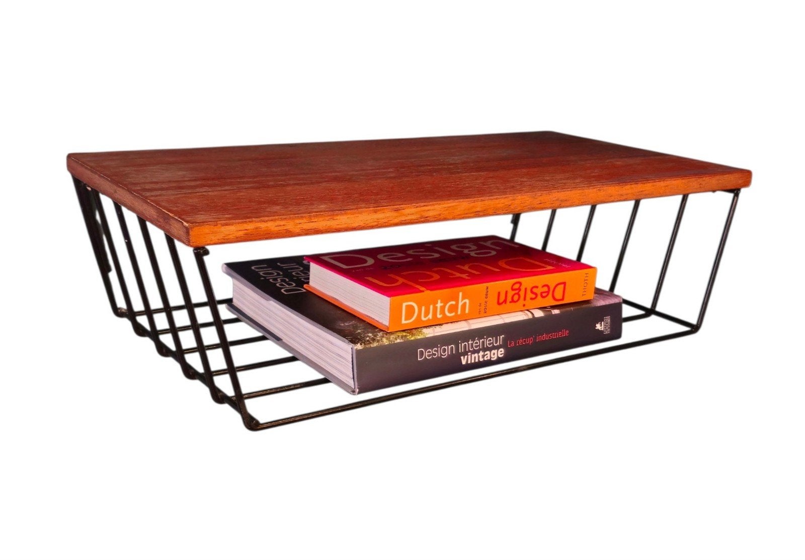 Vintage Midcentury Wandkastje Wandrekje Staal Teak Fineer, Gebruikt, Onbekend, Ophalen of Verzenden, Onbekend