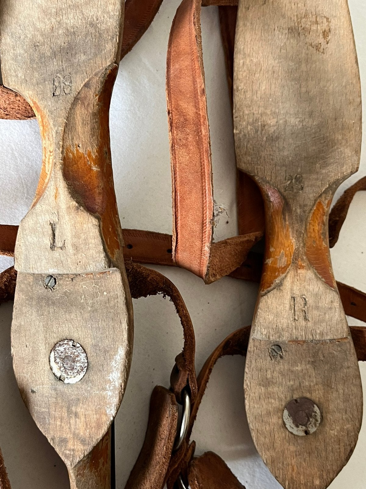 Antieke Houten Schaatsen – Originele Friese Doorlopers 28, Antiek en Kunst, Ophalen of Verzenden