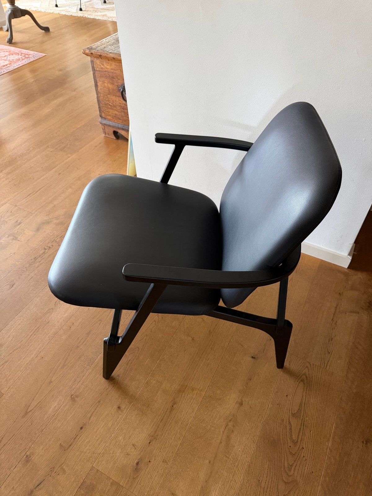 Design stoel Zanotta  Louis- Zwart leer zgan, Ophalen, Zwart, Leer, Zo goed als nieuw