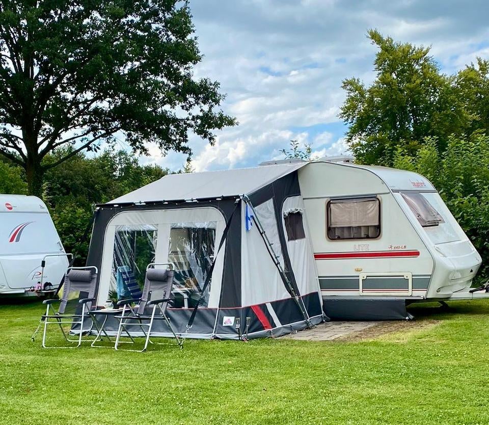 Twee keer gebruikte deeltent voor de caravan. goed als nieuw, Caravans en Kamperen, Voortenten en Luifels, Ophalen, Zo goed als nieuw