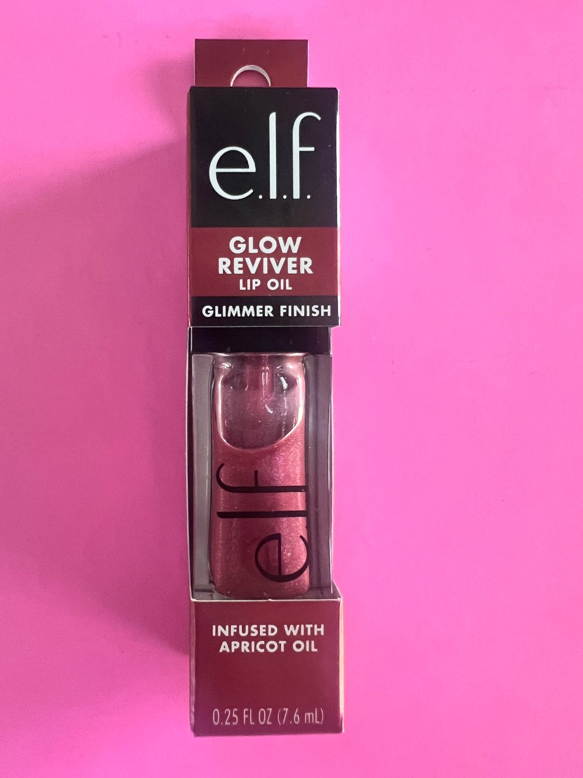 NIEUW e.l.f. Glow Reviver Lip Oil Glimmer – Divine Wine, Lippen, Nieuw, Ophalen of Verzenden, Make-up