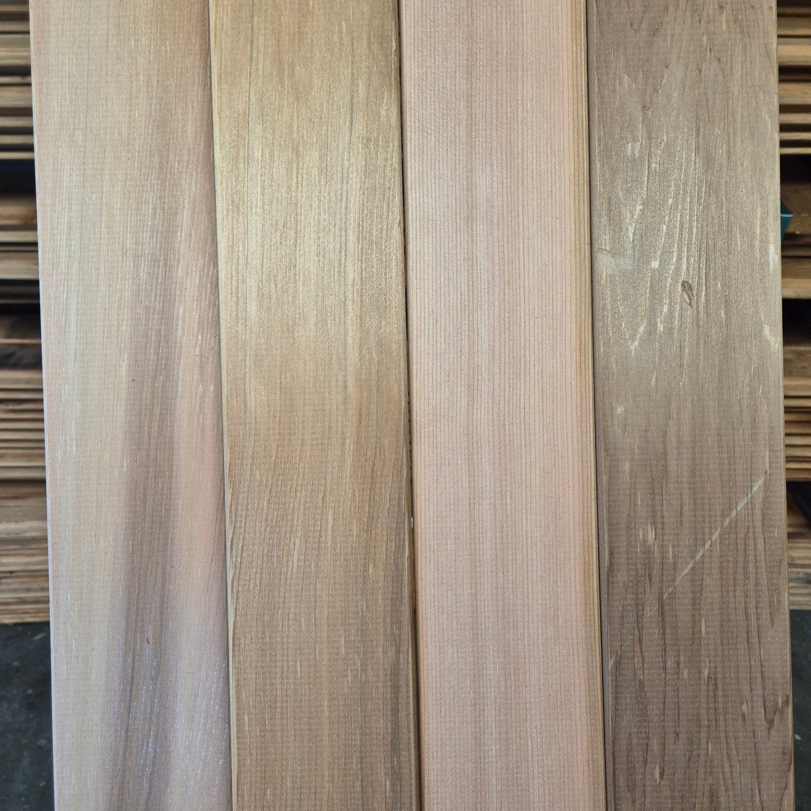 Ceder planken en rabatdelen - Kleine partijen, Doe-het-zelf en Verbouw, Hout en Planken, Ophalen, Gebruikt, 25 tot 50 mm, Plank