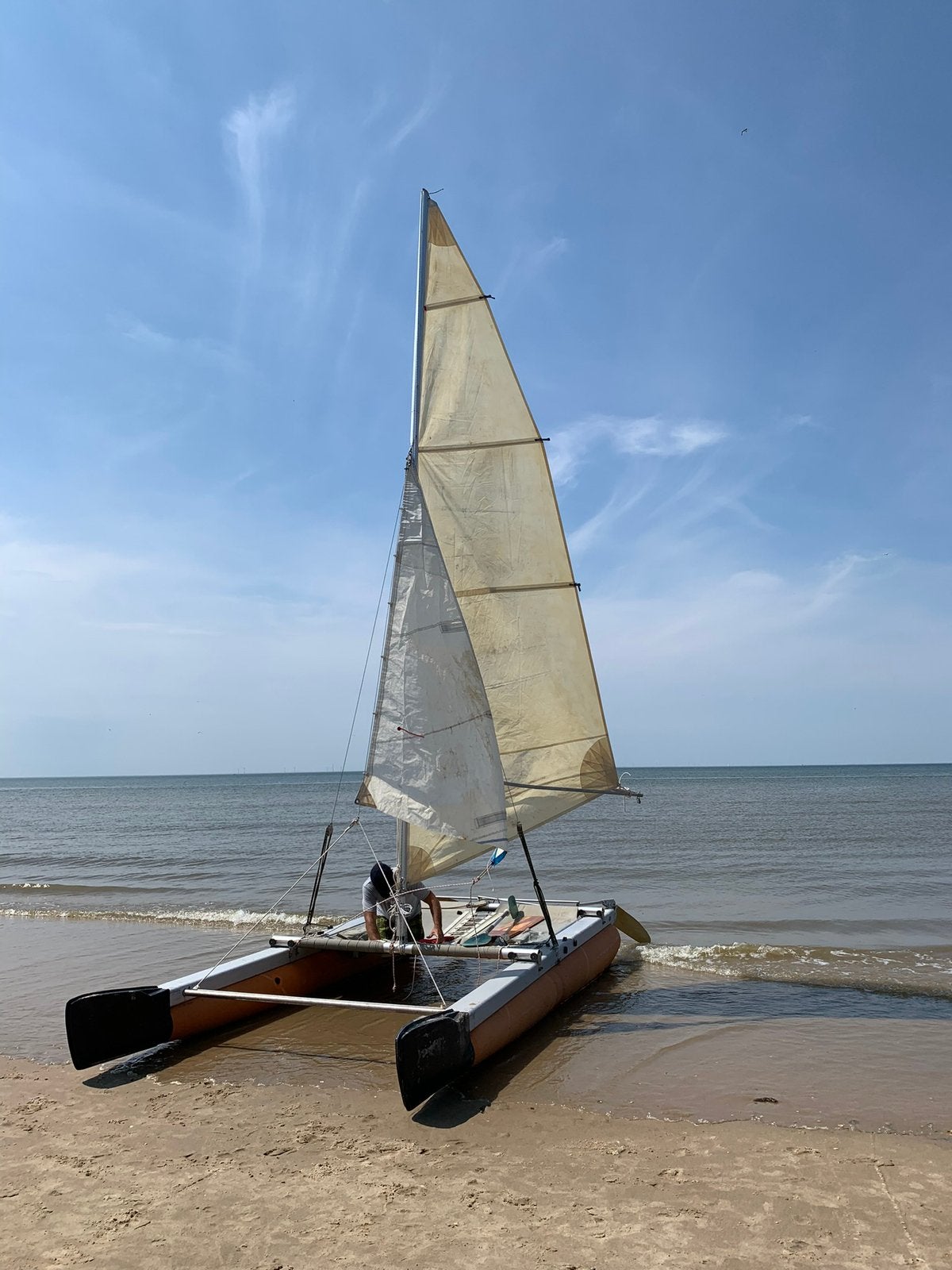 Catalyst opblaasbare catamaran, Ophalen, Gebruikt, Minder dan 3 meter, Minder dan 15 m²