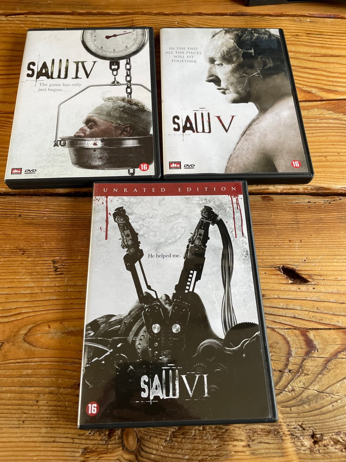 Saw IV, V en VI DVD-collectie - Horrorfilms, Horror, Vanaf 16 jaar, Nederlands, Ophalen of Verzenden