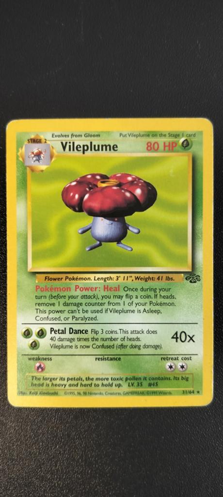 Jungle vileplume, Ophalen of Verzenden, Gebruikt, Losse kaart