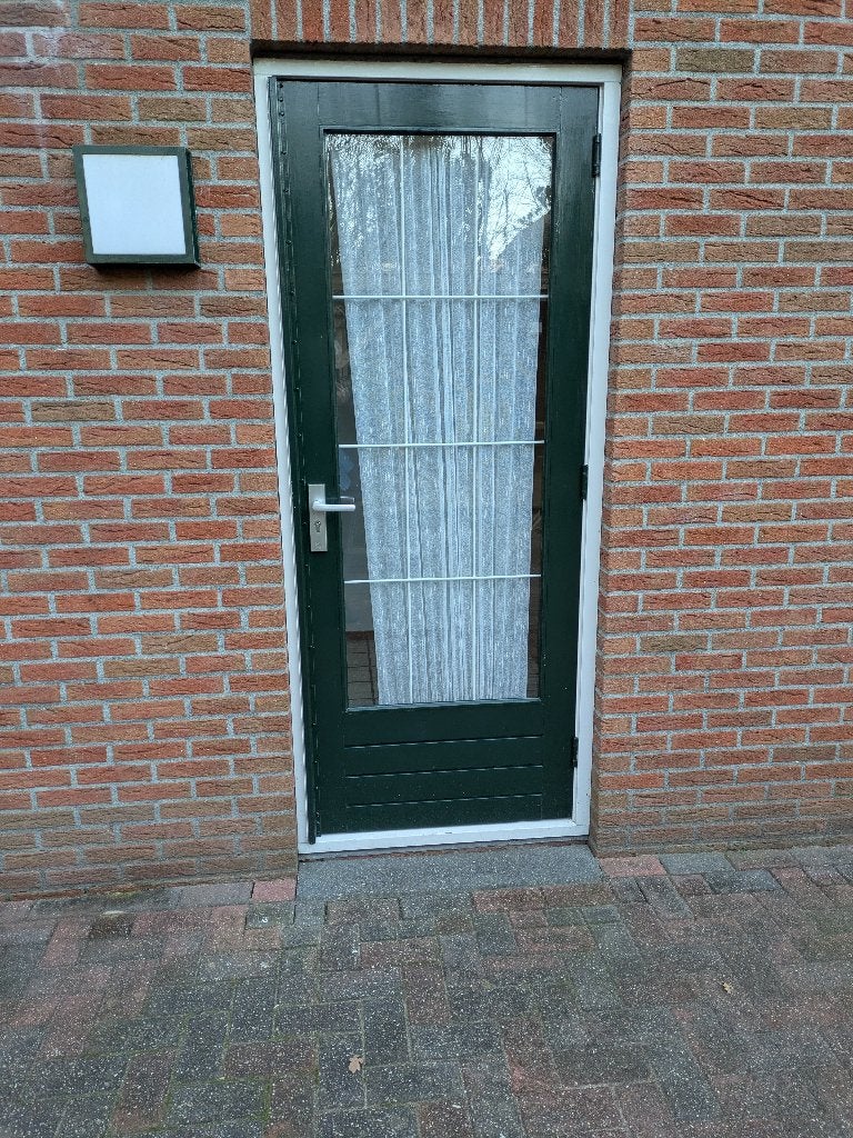 Hardhouten achterdeur en merbau voordeur, Ophalen, Gebruikt, 80 tot 100 cm, Buitendeur