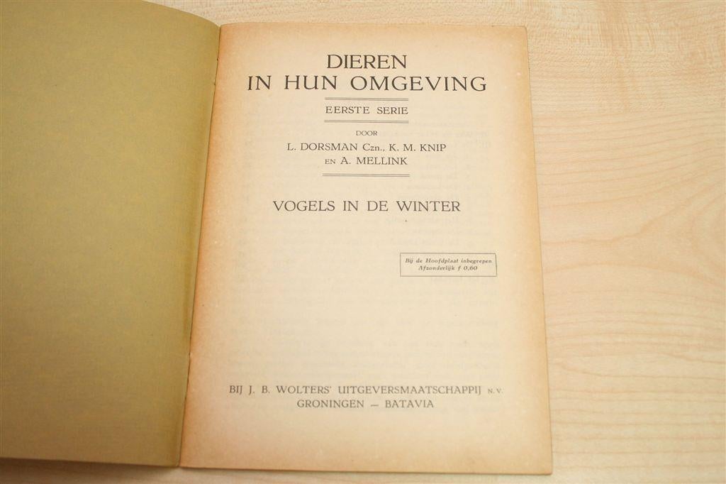 Dieren in hun Omgeving — Vogels in de Winter [ca. 1940], Boeken, Ophalen of Verzenden, Gelezen, Vogels