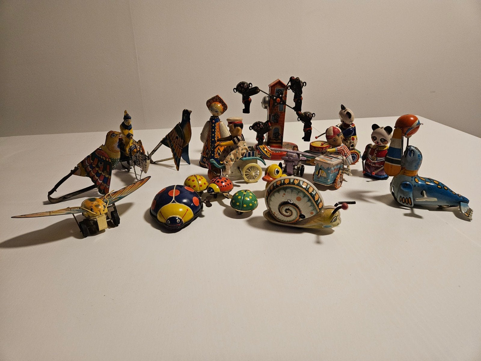 Vintage blikken speelgoed collectie - 15 stuks, Ophalen of Verzenden, Gebruikt