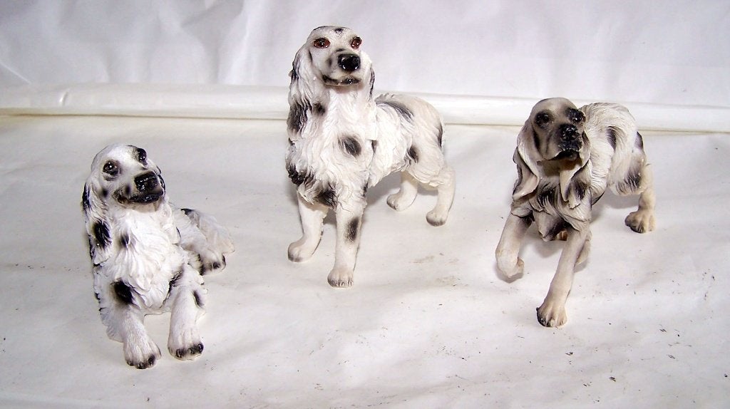 3 prachtige Setter honden beeldjes. Nwst., Verzamelen, Beelden en Beeldjes, Ophalen of Verzenden, Zo goed als nieuw, Dier