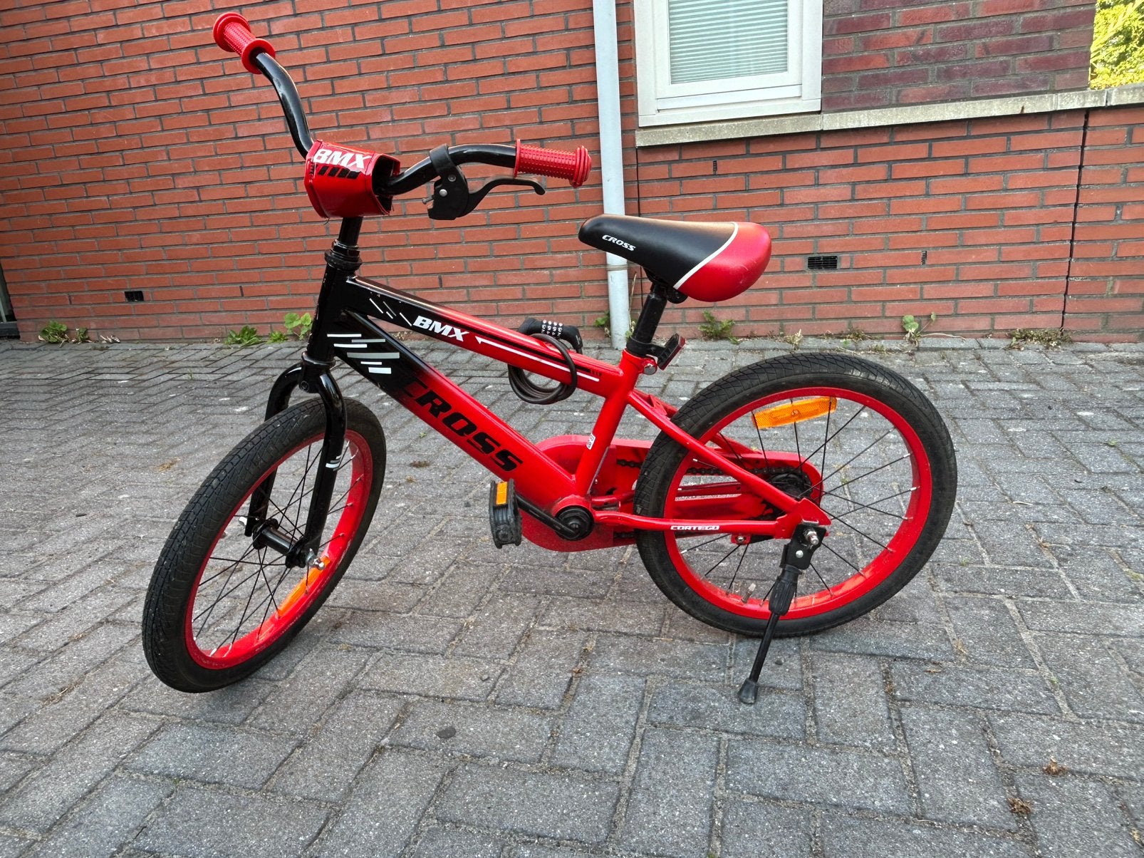 Stoere rode BMX kinderfiets – nette staat, Fietsen en Brommers, Fietsen | Crossfietsen en BMX, Ophalen, Terugtraprem, Aluminium