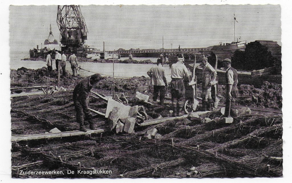 Zuiderzeewerken De Kraagstukken Ansichtkaart ( B7384 ), Ophalen of Verzenden, 1940 tot 1960, Ongelopen, Noord-Brabant