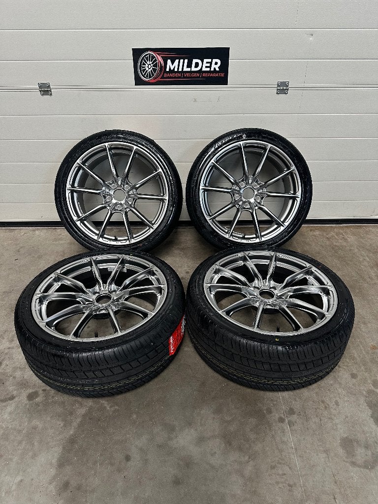 Flowforming velgen HRE look+ Zomerbanden 18” 5x112 Nieuw, 18 inch, Velg(en), Nieuw, Ophalen of Verzenden