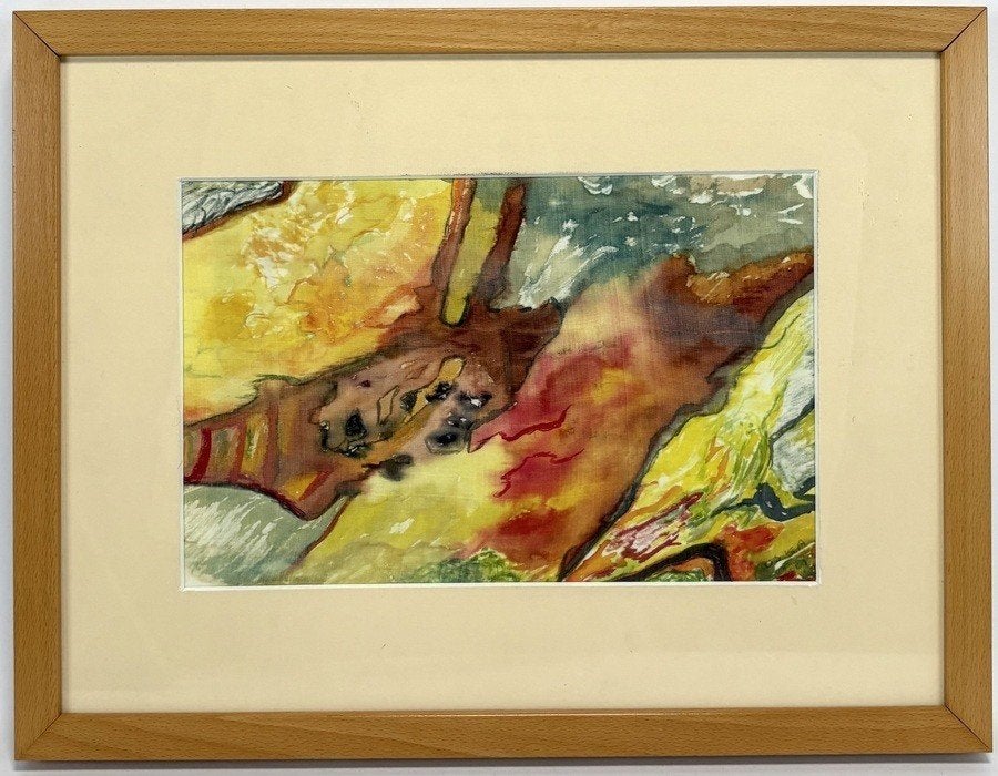 961. Kunstprent - abstracte compositie, 1994, Ophalen of Verzenden, Print, Prent
