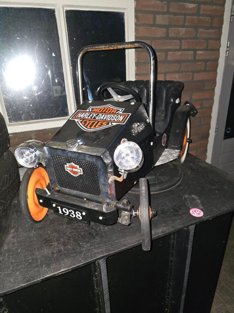 Harley Davidson trapauto - Gebruikt, lampjes vastzetten, Ophalen, Gebruikt