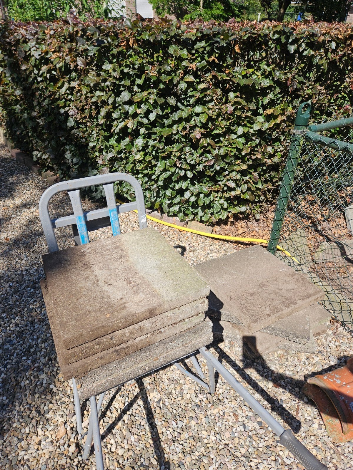 Grindtegels 50x50 cm, Tuin en Terras, Ophalen, Gebruikt, Beton, Terrastegels
